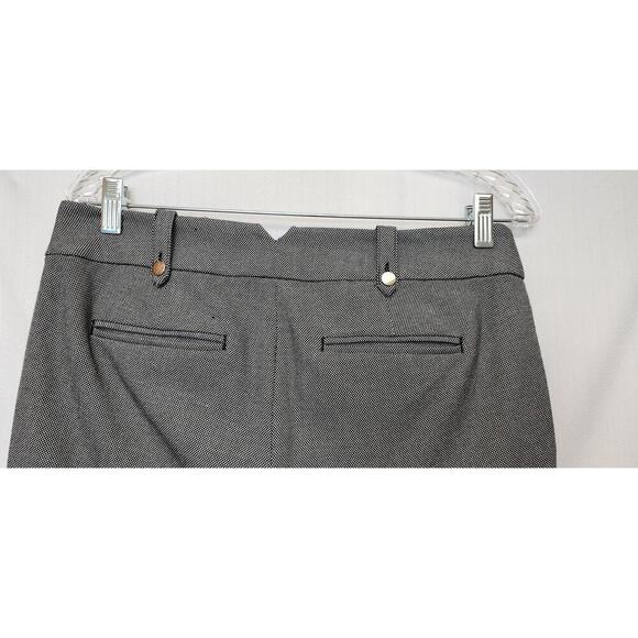 Loft Marisa Straight-Leg Petite Herringbone Pattern Black Dress Pants Size 6P - Picture 7 of 7